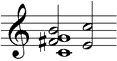 Doppeltritonus-Quart-Akkord (1. Umstellung)